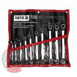 Bi-hexagonal ring spanner set 6-27 mm / 10 pcs (YATO) | YT-0250