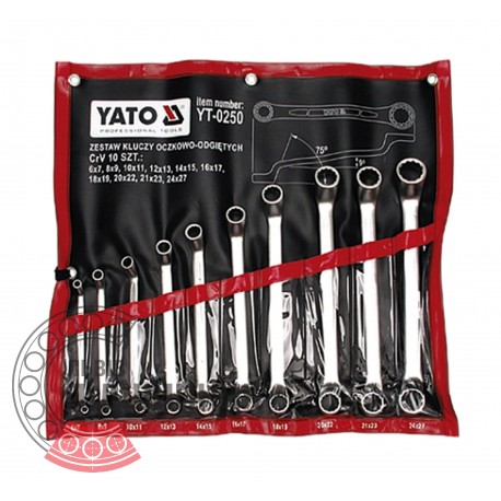 Набір ключів накидних вигнутих 6-27 мм / 10 шт (YATO) | YT-0250