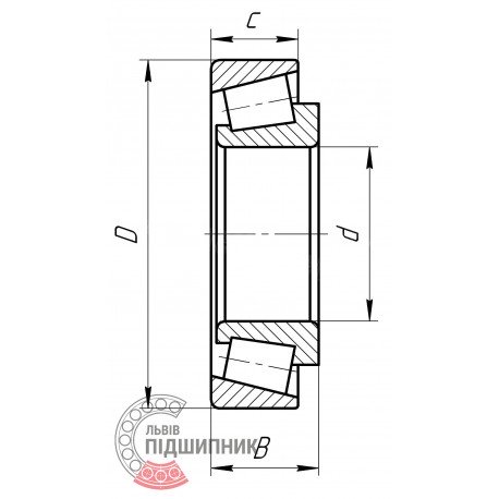 4T-M86649/M86610 [NTN] Конічний роликовий підшипник. Дюймові розміри.