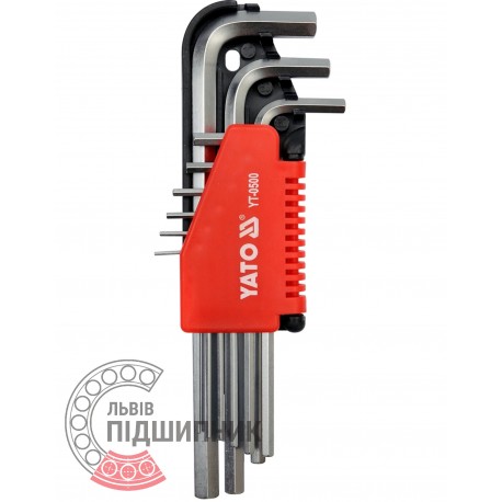 Набор ключей шестигранных HEX 1.5-10 мм / 9 шт (YATO) | YT-0500