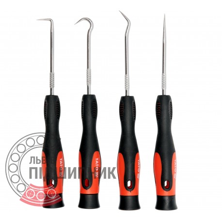 Mini pick & hook set 4 pcs (YATO) | YT-0843