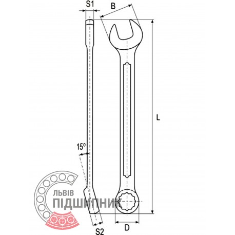 Combination wrench 30 mm (YATO) | YT-0359