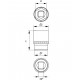 Hexagonal deep socket 1/4'' inch / 12 mm (YATO) | YT-1423