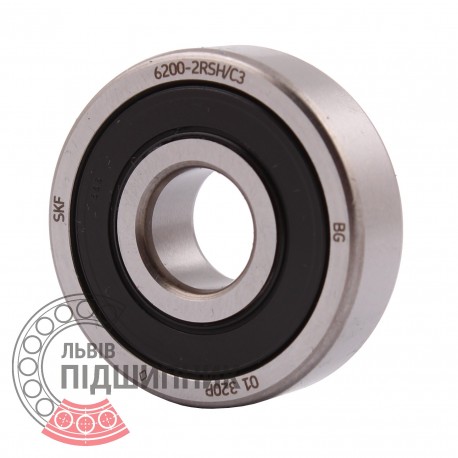 6200-2RS C3 FAG Single row deep groove ball bearing 10x30x9 mm 6200-2RS/C3