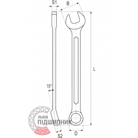 Нaбір ключів комбінованих (сатин) 6-32 мм / 25 шт [YATO] | YT-0365