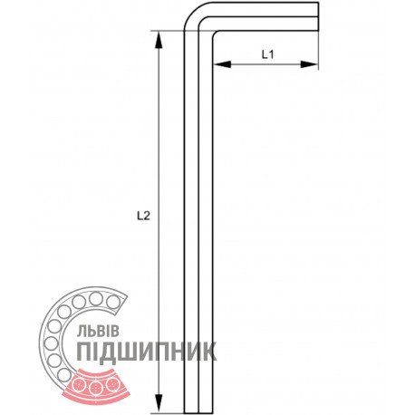 Ключ шестигранний HEX 57x236 / 14 мм (YATO) | YT-05444