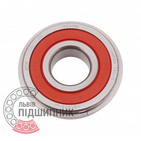 6305LLUNR/2AS [NTN] Sealed ball bearing with snap ring groove on outer ring