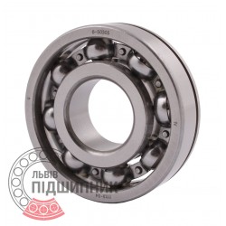 6305N | 6-50305А [GPZ-34 Rostov] Open ball bearing with snap ring groove on outer ring