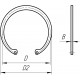 Inner snap ring 135 mm - DIN472