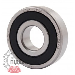 Deep groove ball bearing 6304 2RSR [Kinex ZKL]