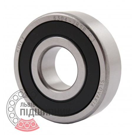 Deep groove ball bearing 6304 2RSRC3 [Kinex ZKL]