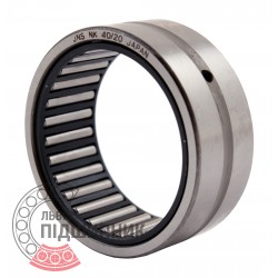 NK40/20 | NK 40/20 [JNS] Игольчатый роликоподшипник с одним наружным штампованным кольцом