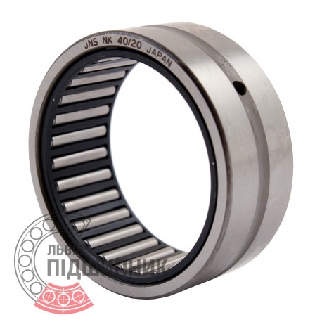 NK40/20 | NK 40/20 [JNS] Игольчатый роликоподшипник с одним наружным штампованным кольцом