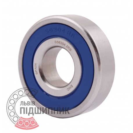 6304 2RS ENC INOX [BRL] Deep groove ball bearing - stainless steel