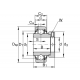 Radial insert ball bearing JD9434:  JD10020 John Deere - [INA]