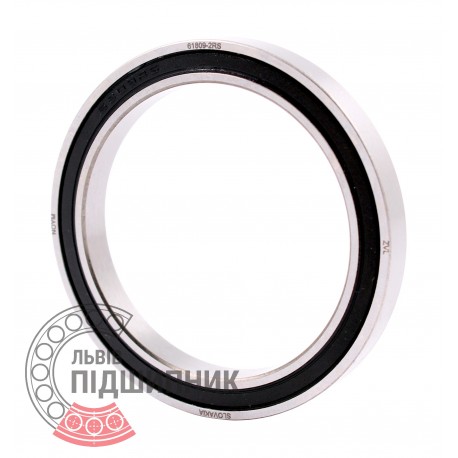 6809-2RS | 61809-2RS [ZVL] Deep groove ball bearing. Thin section.