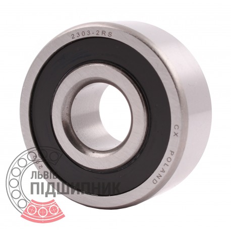 2303-2RS [CX] Double row self-aligning ball bearing