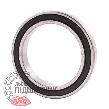 6912 2RS | 61912-2RS [ZVL] Deep groove ball bearing. Thin section.