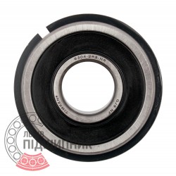 6304-2RS-NR [Timken] Sealed ball bearing with snap ring groove on outer ring