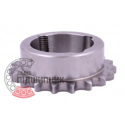 Taper bore sprocket Z19 for roller chain 08B-1, pitch 12.7mm and taper buch TB 1210