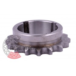 Taper bore sprocket Z17 for roller chain 10B-1, pitch 15.875mm and taper buch TB 1610