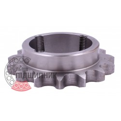 Taper bore sprocket Z15 for roller chain 12B-1, pitch 19.05mm and taper buch TB 1610