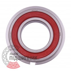 60/28LLUNR/2AS [NTN] Sealed ball bearing with snap ring groove on outer ring