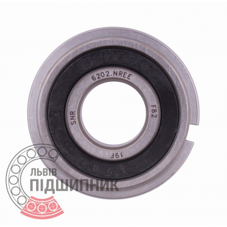6202.NREE [SNR] Sealed ball bearing with snap ring groove on outer ring