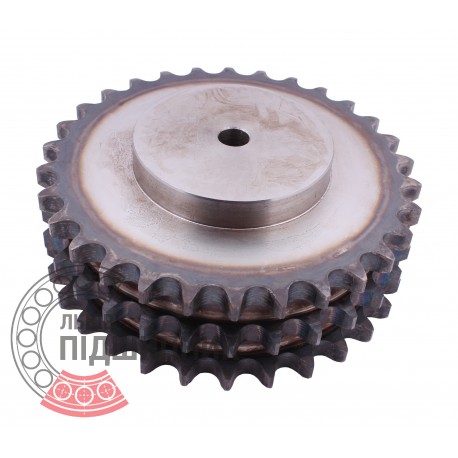 Sprocket Triplex Z30 [XMPOWER] for 16B-3 roller chain, pitch - 25.4mm with hub for bore fitting