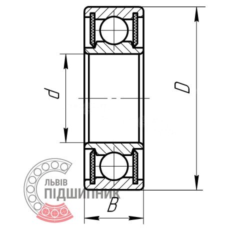 180206 (6206 2RS) [Timken] Пiдшипник кульковий