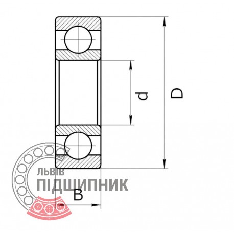 Підшипник кульковий - 235927 Claas [Kinex]