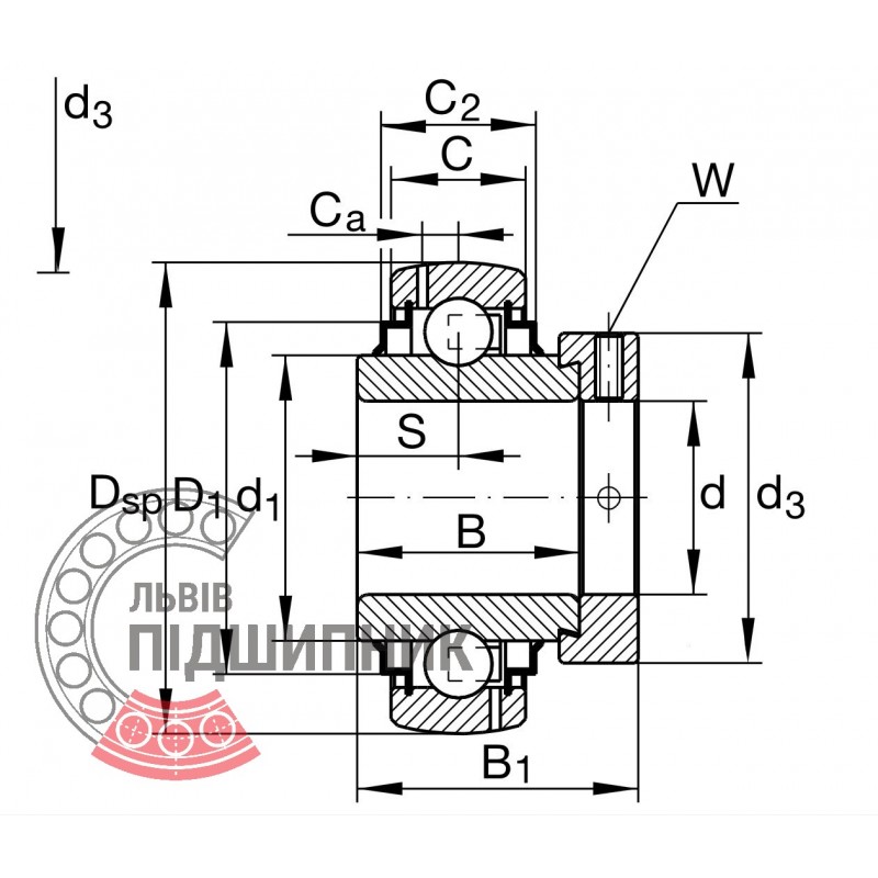 Подшипник yet 205 skf