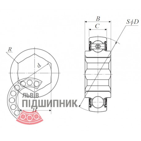 Пiдшипник SBX08A35LLSC3 L103Q1 [NTN]