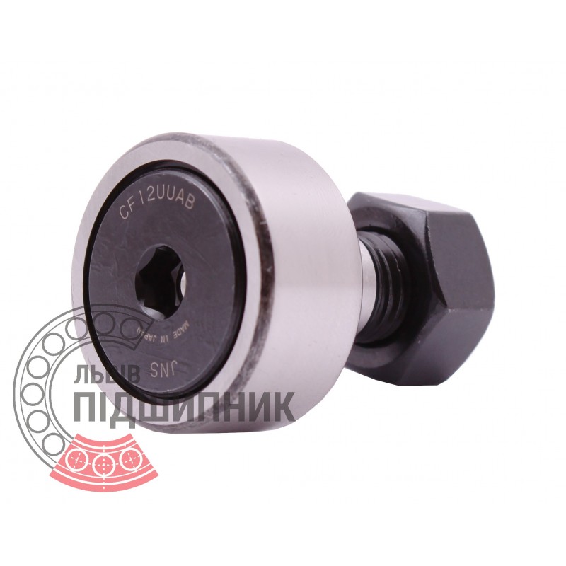 Bearing CF12-UUAB [JNS] Cam Follower - Stud Type Track Roller Bearing ...