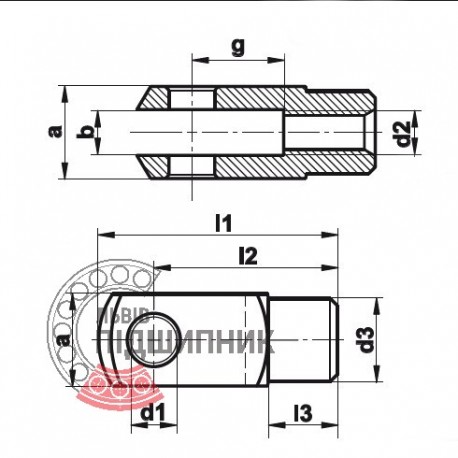 DIN71751-A8x16 - Шарнір вилковий зі штифтом