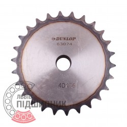 Sprocket Duplex Z26 [Dunlop] for 08B-2 roller chain, pitch - 12.7mm with hub for bore fitting