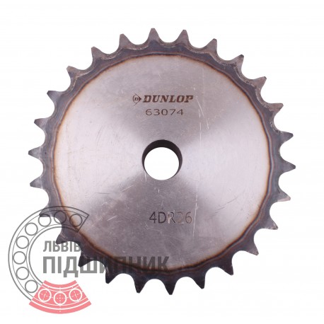 Sprocket Duplex Z26 [Dunlop] for 08B-2 roller chain, pitch - 12.7mm with hub for bore fitting