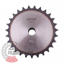 Sprocket Duplex Z27 [Dunlop] for 08B-2 roller chain, pitch - 12.7mm with hub for bore fitting