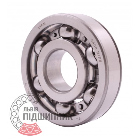 6408 N/P6 [BBC-R Latvia] Open ball bearing with snap ring groove on outer ring