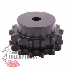 Sprocket Duplex for 12B-2 roller chain, pitch - 19.05mm, Z14 [SKF] with hub for bore fitting