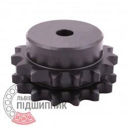 Sprocket Duplex for 12B-2 roller chain, pitch - 19.05mm, Z15 [SKF] with hub for bore fitting