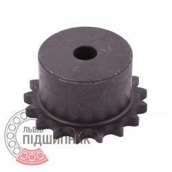 Sprocket Simplex for 06B-1 roller chain, pitch - 9.52mm, Z17 [SKF] with hub for bore fitting