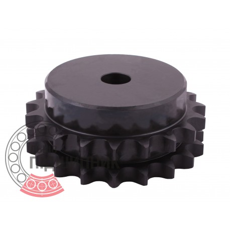 Sprocket Duplex for 12B-2 roller chain, pitch - 19.05mm, Z19 [SKF] with hub for bore fitting