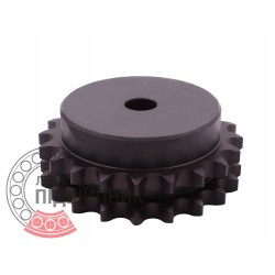 Sprocket Duplex for 12B-2 roller chain, pitch - 19.05mm, Z20 [SKF] with hub for bore fitting