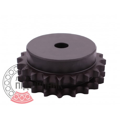 Sprocket Duplex for 12B-2 roller chain, pitch - 19.05mm, Z20 [SKF] with hub for bore fitting