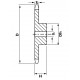 Sprocket Simplex for 08B-1 roller chain, pitch - 12.7mm, Z14 [SKF] with hub for bore fitting