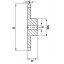 Kettenrad Z14 [SKF] fur 24B-1 Einreihiges Rollenkette, Teilung - 38.1mm, mit Nabe zum Aufbohren