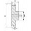 Sprocket Z12 [SKF] for 10B-2 Duplex roller chain, pitch - 15.88mm, with hub for bore fitting