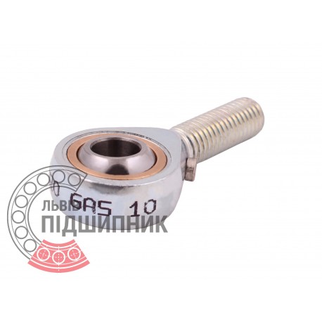 GAS 10 [Fluro] Rod end with radial spherical plain bearing