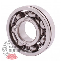6305 N/P6 [BBC-R Latvia] Open ball bearing with snap ring groove on outer ring